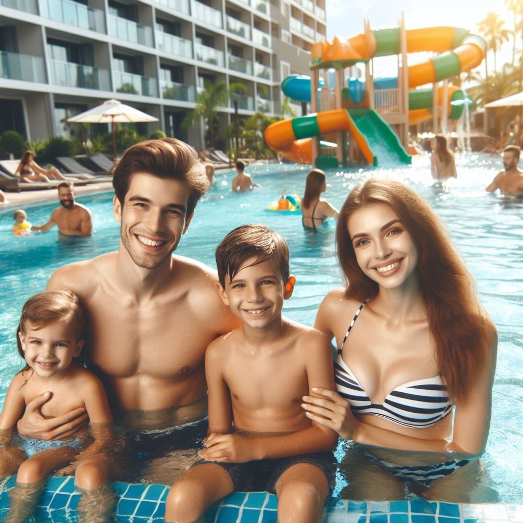 Familia disfrutando en uno de Los mejores 10 resorts para familia en Punta Cana